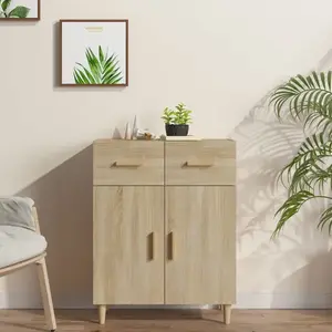 vidaXL Buffet chêne sonoma 69,5x34x89 cm bois d'ingénierie pas cher