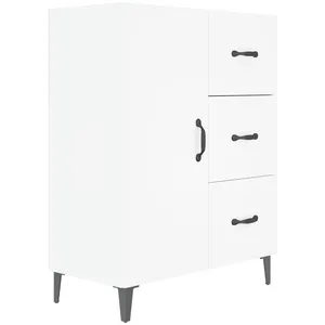 vidaXL Buffet blanc 69,5x34x90 cm bois d'ingénierie pas cher