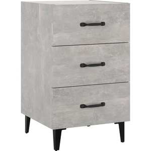 vidaXL Table de chevet gris béton 40x40x66 cm bois d'ingénierie pas cher