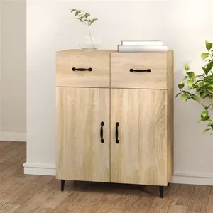 vidaXL Buffet chêne sonoma 69,5x34x90 cm bois d'ingénierie pas cher