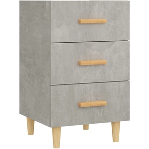 vidaXL Table de chevet gris béton 40x40x66 cm bois d'ingénierie pas cher