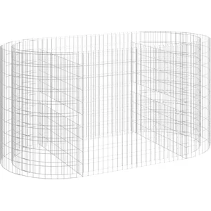 vidaXL Lit surélevé à gabion Fer galvanisé 200x100x100 cm pas cher