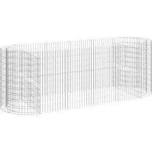 vidaXL Lit surélevé à gabion Fer galvanisé 300x100x100 cm pas cher