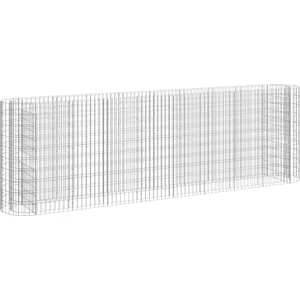 vidaXL Lit surélevé à gabion Fer galvanisé 330x50x100 cm pas cher