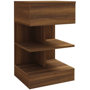 vidaXL Table de chevet Chêne marron 40x35x65 cm Bois d'ingénierie pas cher