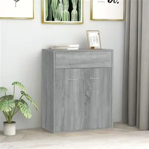 vidaXL Buffet Sonoma gris 60x30x75 cm Bois d'ingénierie pas cher