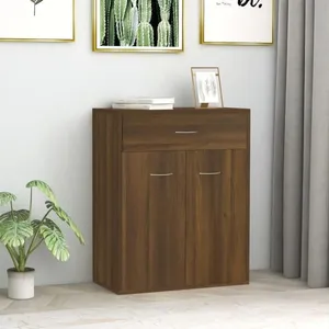 vidaXL Buffet Chêne marron 60x30x75 cm Bois d'ingénierie pas cher