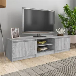vidaXL Meuble TV Sonoma gris 140x40x35,5 cm Bois d'ingénierie pas cher