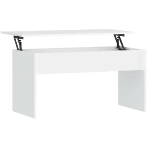 vidaXL Table basse Blanc 102x50,5x52,5 cm Bois d'ingénierie pas cher