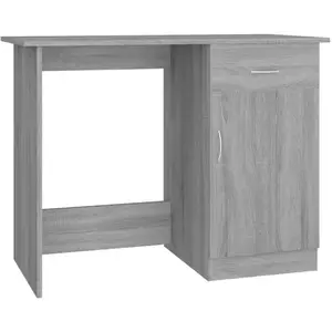 vidaXL Bureau Sonoma gris 100x50x76 cm Bois d'ingénierie pas cher