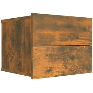 vidaXL Table de chevet Chêne fumé 40x30x30 cm Bois d'ingénierie pas cher