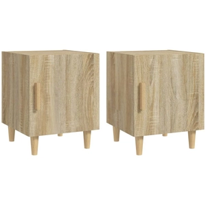 vidaXL Tables de chevet 2 pcs Chêne Sonoma Bois d'ingénierie pas cher