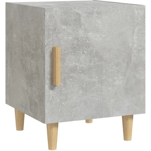 vidaXL Table de chevet Gris béton Bois d'ingénierie pas cher