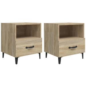 vidaXL Tables de chevet 2 pcs Chêne Sonoma Bois d'ingénierie pas cher