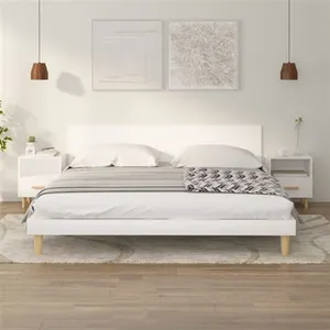 vidaXL Tables de chevet 2 pcs Blanc 40x35x47 cm pas cher