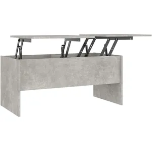 vidaXL Table basse Gris béton 102x50,5x46,5 cm Bois d'ingénierie pas cher