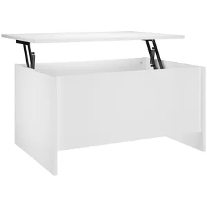 vidaXL Table basse Blanc 80x55,5x41,5 cm Bois d'ingénierie pas cher