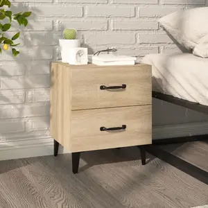 vidaXL Table de chevet Chêne sonoma 40x35x47,5 cm pas cher