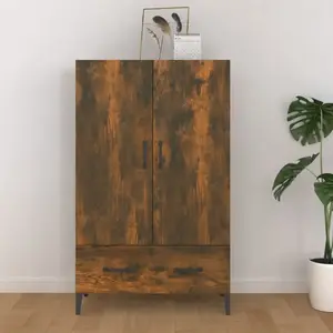 vidaXL Buffet Chêne fumé 70x31x115 cm Bois d'ingénierie pas cher