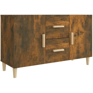 Comparateur de prix : vidaXL Buffet chêne fumé 100x36x60 cm bois d'ingénierie