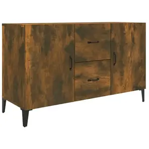 vidaXL Buffet chêne fumé 100x36x60 cm bois d'ingénierie pas cher