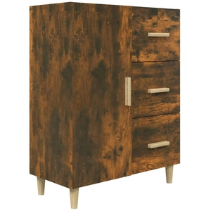 vidaXL Buffet chêne fumé 69,5x34x90 cm bois d'ingénierie pas cher