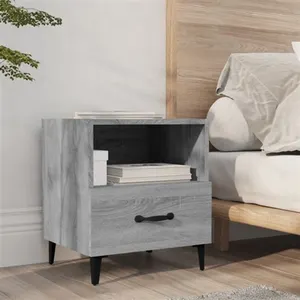 vidaXL Table de chevet Sonoma gris Bois d'ingénierie pas cher