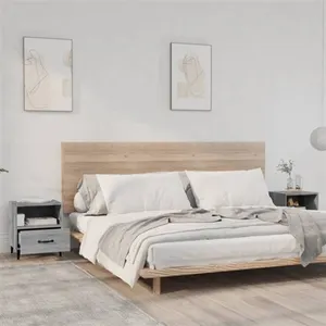 vidaXL Tables de chevet 2 pcs Sonoma gris Bois d'ingénierie pas cher