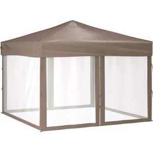 vidaXL Tente de réception pliable avec parois Taupe 3x3 m pas cher