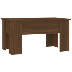 vidaXL Table basse Chêne marron 79x49x41 cm Bois d'ingénierie pas cher