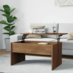 Comparateur de prix : vidaXL Table basse Chêne marron 80x50,5x41,5 cm Bois d'ingénierie