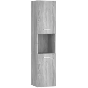 Comparateur de prix : vidaXL Armoire de bain Sonoma gris 30x30x130 cm Bois d'ingénierie