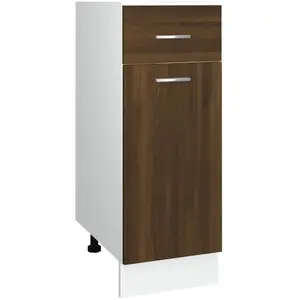 vidaXL Armoire de plancher à tiroir Chêne marron 30x46x81,5 cm pas cher