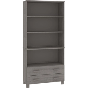 vidaXL Buffet HAMAR Bois massif de pin Gris clair pas cher