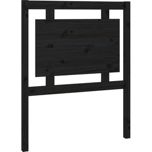 vidaXL Tête de lit Noir 80,5x4x100 cm Bois massif de pin pas cher