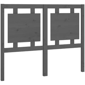 vidaXL Tête de lit Gris 125,5x4x100 cm Bois massif de pin pas cher