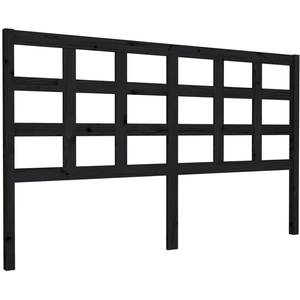 vidaXL Tête de lit Noir 165,5x4x100 cm Bois massif de pin pas cher