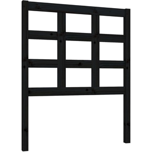 vidaXL Tête de lit Noir 80,5x4x100 cm Bois massif de pin pas cher