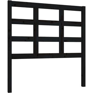 vidaXL Tête de lit Noir 95,5x4x100 cm Bois massif de pin pas cher