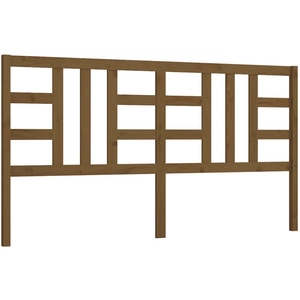 vidaXL Tête de lit Marron miel 206x4x100 cm Bois massif de pin pas cher