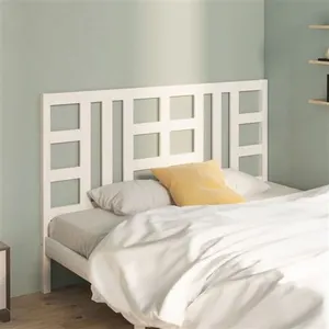 vidaXL Tête de lit Blanc 156x4x100 cm Bois massif de pin pas cher