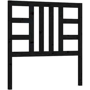 vidaXL Tête de lit Noir 96x4x100 cm Bois massif de pin pas cher
