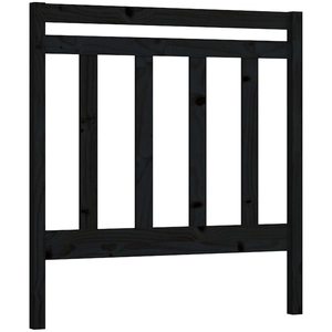 vidaXL Tête de lit Noir 106x4x100 cm Bois massif de pin pas cher