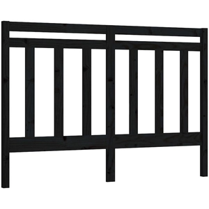 vidaXL Tête de lit Noir 126x4x100 cm Bois massif de pin pas cher