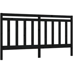 vidaXL Tête de lit Noir 186x4x100 cm Bois massif de pin pas cher