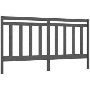 vidaXL Tête de lit Gris 206x4x100 cm Bois massif de pin pas cher