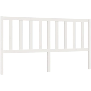 vidaXL Tête de lit Blanc 206x4x100 cm Bois massif de pin pas cher