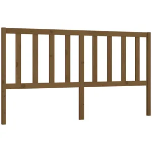 vidaXL Tête de lit Marron miel 206x4x100 cm Bois massif de pin pas cher