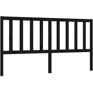 vidaXL Tête de lit Noir 206x4x100 cm Bois massif de pin pas cher