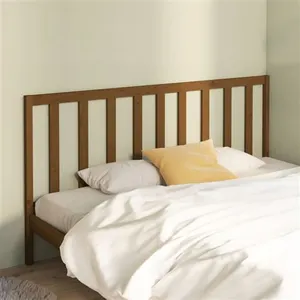 vidaXL Tête de lit Marron miel 186x4x100 cm Bois massif de pin pas cher